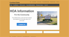 Desktop Screenshot of cardinaloakshoa.com